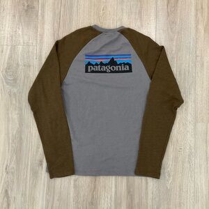 Patagonia Men's Long Sleeve Sweatshirt in Gray and Brown